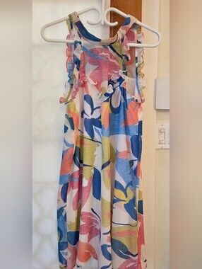 BCBGeneration Women's Halter Neck Multicolor Floral Dress, US Size S